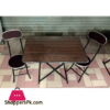 Folding Table And Chair 3 Pcs Set 24 X 36 Inch Table With 2 Chair