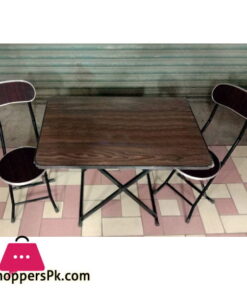 Folding Table and Chair 3 Pcs Set 24 x 36 Inch Table with 2 Chair