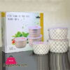 Imperial Collection Ceramic Bowl Set With Lids - 3 Pcs