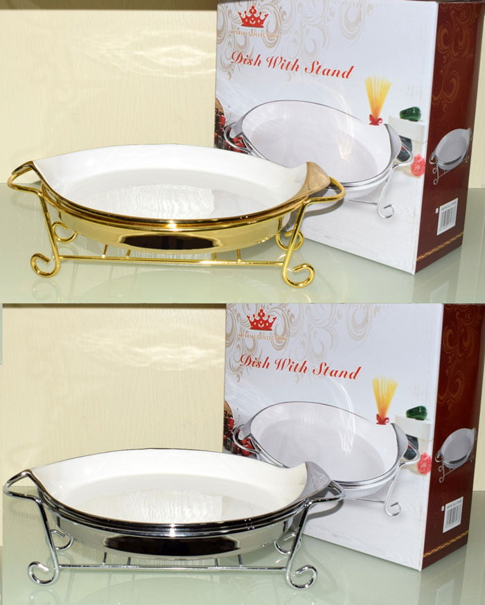 Imperial Collection Round Dish With Stand 12 Inch