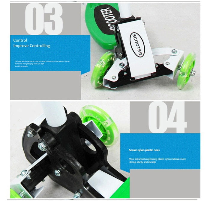 Kids Smart Skate Light Wheel Scooter For Kids Weight Capacity Upto 75Kg - 3 To 12 Years Kids - 8029 