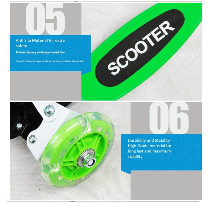 Kids Smart Skate Light Wheel Scooter For Kids Weight Capacity Upto 75Kg - 3 To 12 Years Kids - 8029 