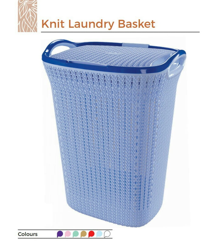 Knit Laundry Basket In Knitting Design