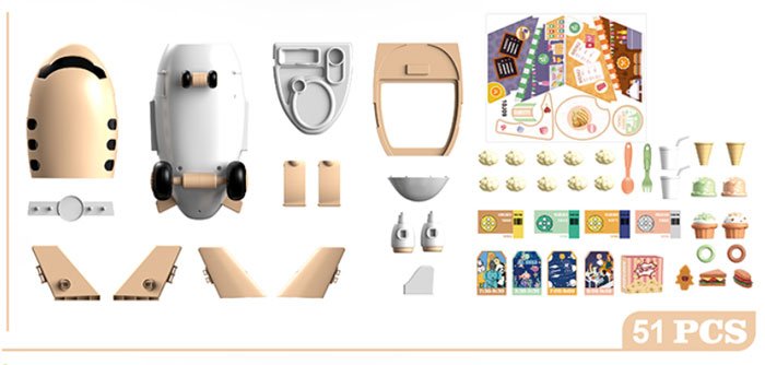 Pretend Play Kids Airplane 2 In 1 Kids Toys Air Cinema 51 Pcs Play Set