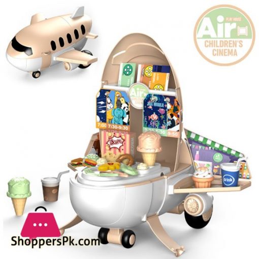 Pretend Play Kids Airplane 2 in 1 Kids Toys Air Gourmet Kitchen 38 Pcs Play Set