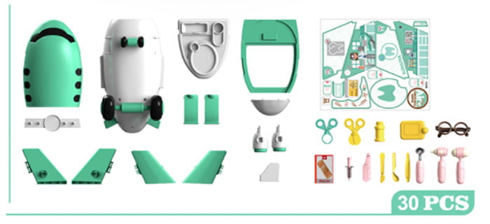 Pretend Play Kids Airplane 2 In 1 Kids Toys Air Doctor 30 Pcs Play Set