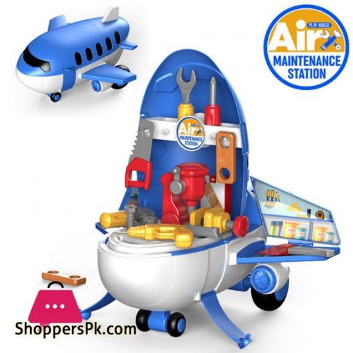 2 IN 1 Pretend Play Tool Table Mobile 40 Pcs Cartoon Bus
