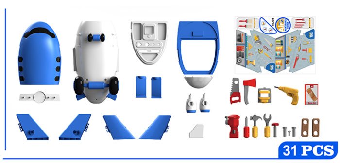 Pretend Play Kids Airplane 2 In 1 Kids Toys Air Maintenance Tool Set 31 Play Set