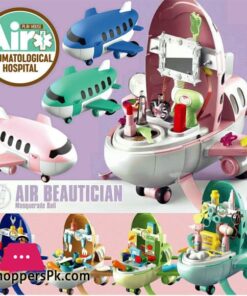 Pretend Play Kids Airplane 2 In 1 Kids Toys Makeup Beautician 32 Pcs Play Set - Image 2