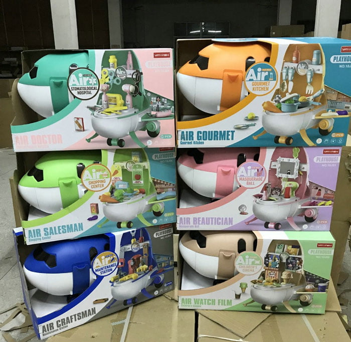 Pretend Play Kids Airplane 2 In 1 Kids Toys Air Maintenance Tool Set 31 Play Set