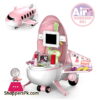 Pretend Play Kids Airplane 2 In 1 Kids Toys Makeup Beautician 32 Pcs Play Set