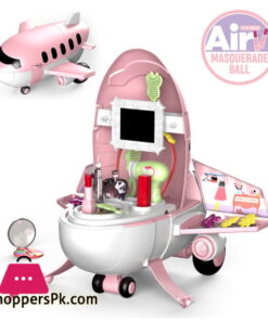 Pretend Play Kids Airplane 2 in 1 Kids Toys Makeup Beautician 32 Pcs Play Set