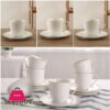 Solecasa 6 Cup And 6 Saucer God Line With Embossed