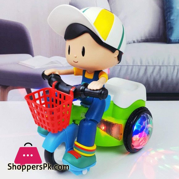 Stunt Electric Tricycle Toy Car Lighting Effect 360 ° Rotating 3 Stunt Electric Tricycle Toy Car Lighting Effect 360 ° Rotating