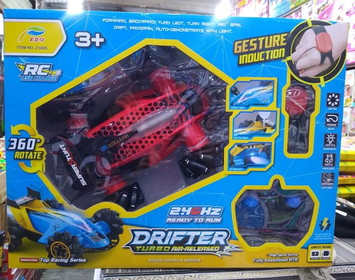 Z109 Remote Control Turbo Drifter Car Cool Stunt Drifting Car 360° Add Water Smoke Released