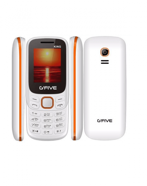 G'Five King Dual Sim - White+Orange (Official Warranty)