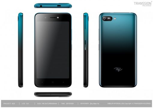 Itel A25 (4G, 1GB, 16GB, Gradation Blue) With Official Warranty