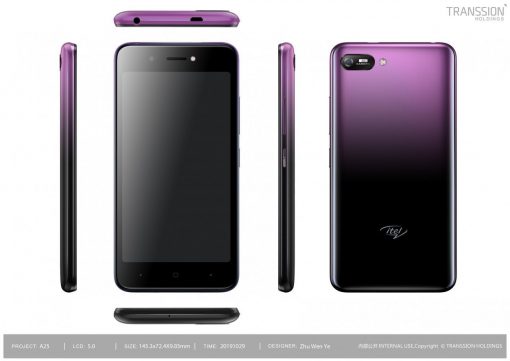 Itel A25 (4G, 1GB, 16GB, Gradation Purple) With Official Warranty