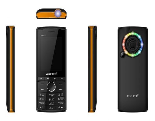 VGO TEL I Disco Black Orange Price with Official Warranty