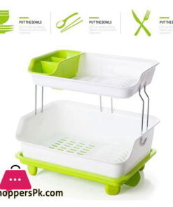 2 Layer Multipurpose Dish Rack Kitchen Storage Drain and Dry Rack AM-1010