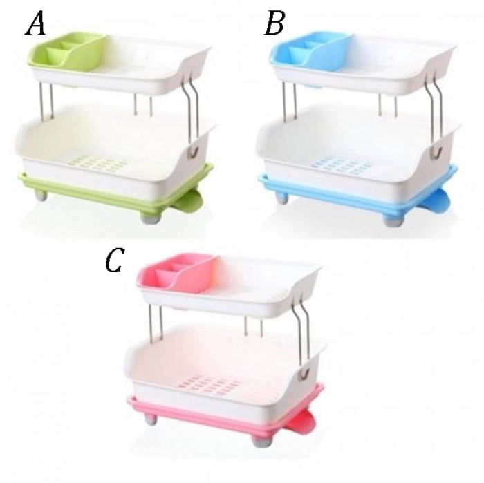 2 Layer Multipurpose Dish Rack Kitchen Storage Drain And Dry Rack Am-1010