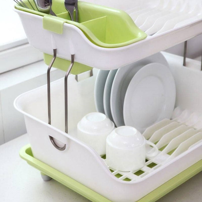 2 Layer Multipurpose Dish Rack Kitchen Storage Drain And Dry Rack Am-1010