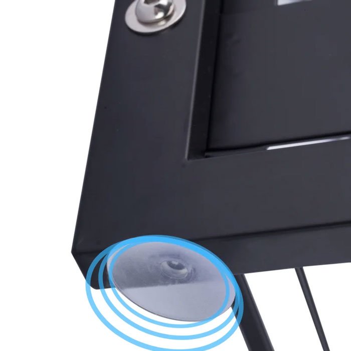 3 Tier Stainless Steel Kitchen Spice Rack Countertop Standing Organizer With 3 Hooks Black