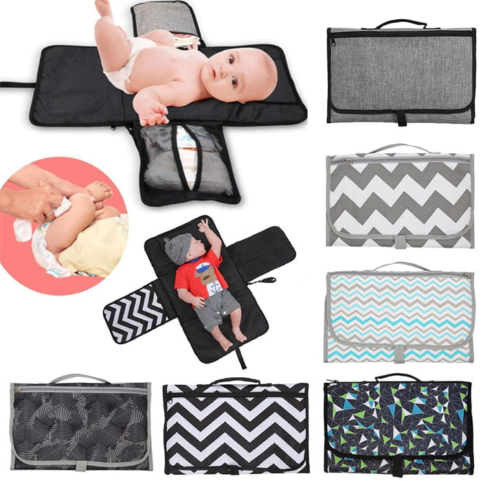 3-in-1 Waterproof Nappy Bag Baby Changing Mat