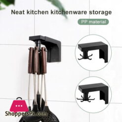 360 Rotating Kitchen Hook Easy Movable Shovel & Spoon