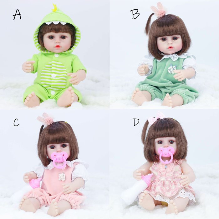 38Cm Reborn Vinyl Newborn Baby Doll Toy For Girl 4 38Cm Reborn Vinyl Newborn Baby Doll Toy For Girl