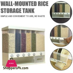 6 In1 Kitchen Wall Mounted Cereal Dispenser Dry Food Storage Container New