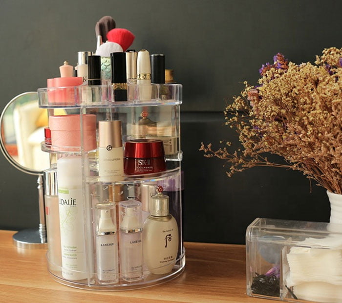 Acrylic 360-Degree Rotation Makeup Organizer 6 Acrylic 360-Degree Rotation Makeup Organizer