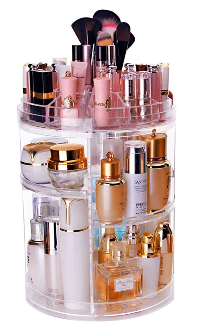 Acrylic 360-Degree Rotation Makeup Organizer 7 Acrylic 360-Degree Rotation Makeup Organizer