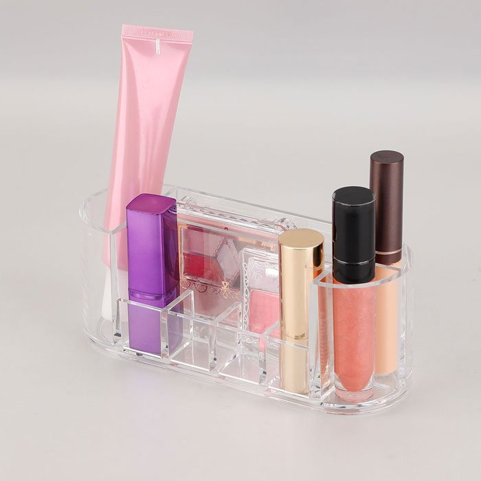 Acrylic Makeup And Lipstick Organizer Cosmetic Brush Holder 8 Slots