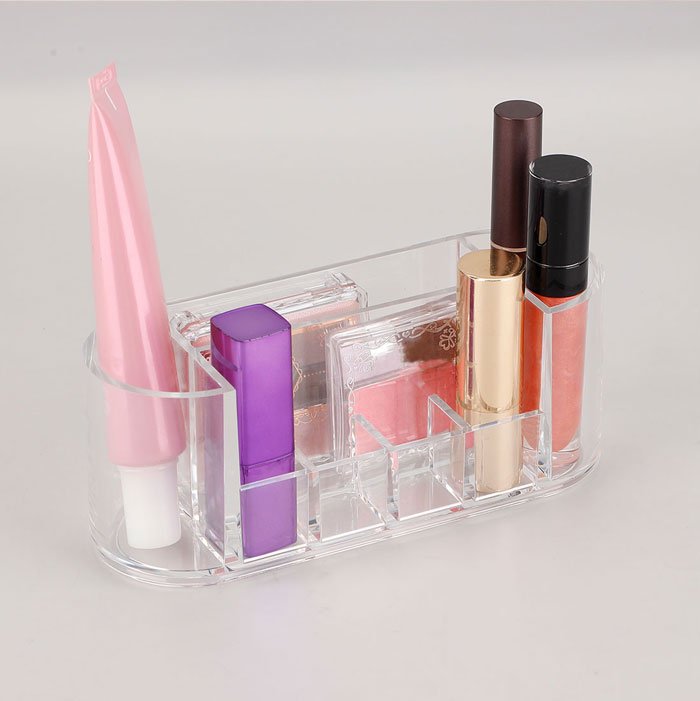 Acrylic Makeup And Lipstick Organizer Cosmetic Brush Holder 8 Slots