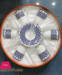 Angela Ceramic Cup Saucer Set of 6 Pcs MG24