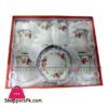 Angela Flower Ceramic Cup Saucer Set of 6 Pcs