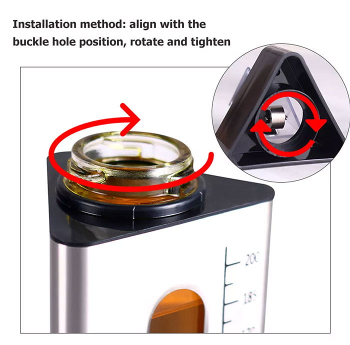 Automatic Opening Triangle Stainless Steel Oil Bottles