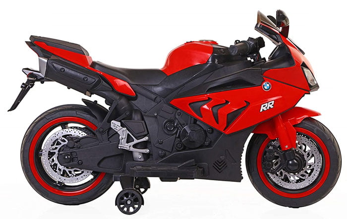 BMW S1000RR Superbike with Hand Race Foot Brake Rechargeable Battery Operated Ride-On for Kids (2 to 9 Years) Metallic Color