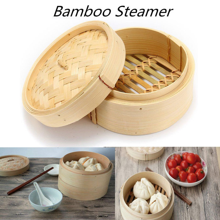Bamboo Momo Dumping Steamer - 24Cm