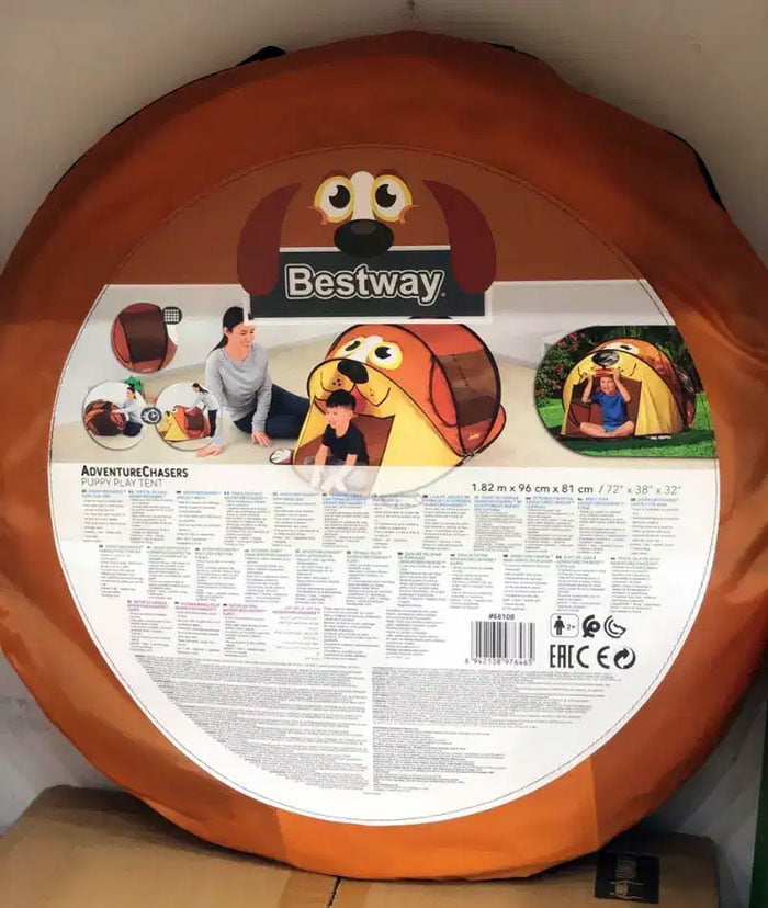 Bestway Puppy Play Tent Pop Up Portable Play Tent With Carry Case - 68018