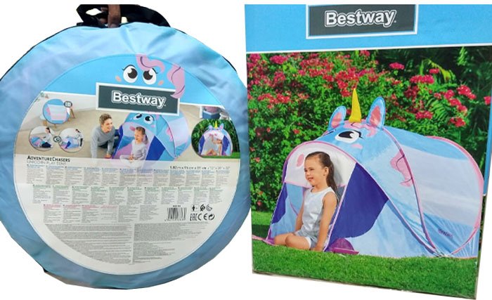 Bestway Unicorn Play Tent Pop Up Portable Play Tent With Carry Case - 68110