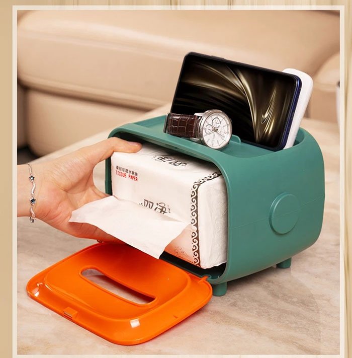 Cute Mini Tv Shape Tissue Holder Storage Box Container