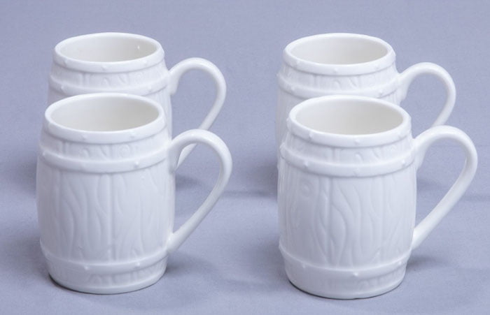 Dispenser With Mugs With Bamboo Stand