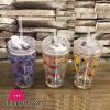 Double Wall Acrylic Tumbler Cup with Lid & Straw BPA-Free 500ML