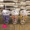 Double Wall Acrylic Tumbler Cup with Lid & Straw BPA-Free 500ML