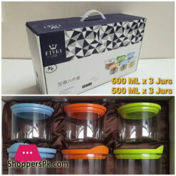 Fivgi Glassware Jar Set of 6