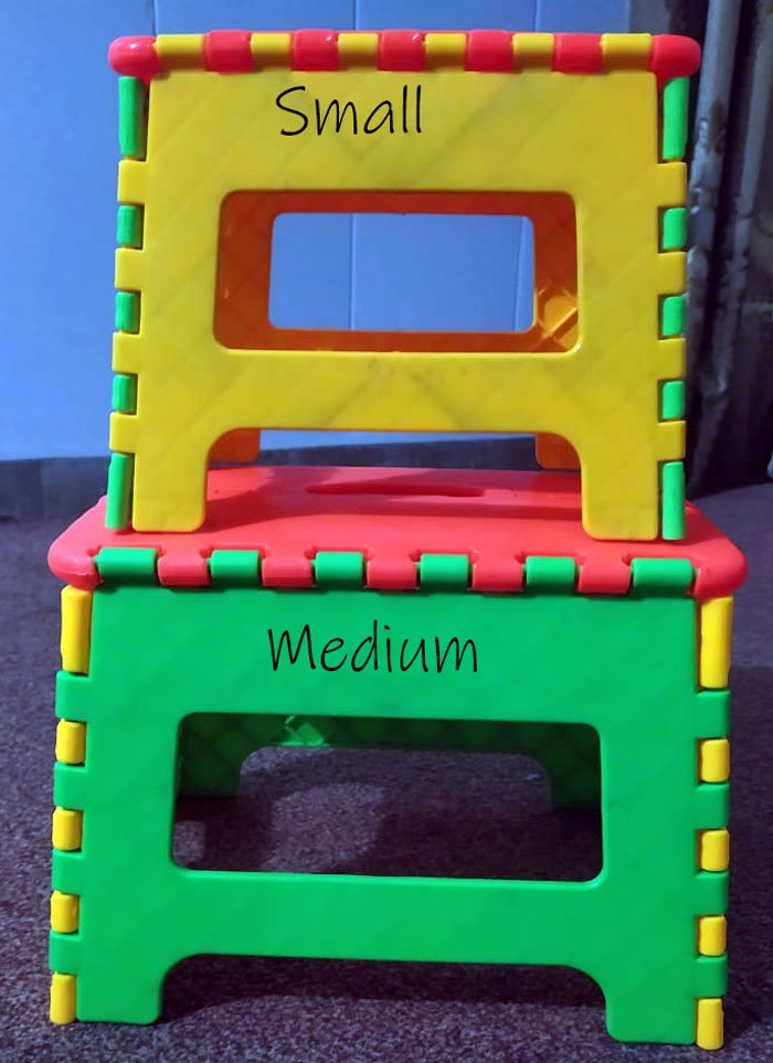 Folding Plastic Step Stool Medium