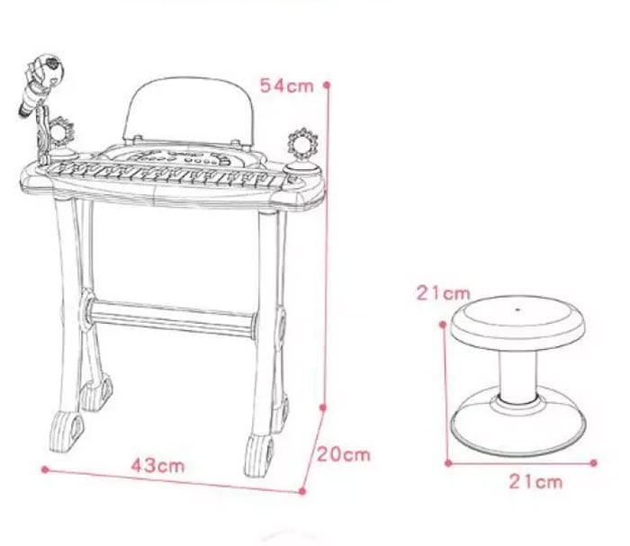 Frozen Electronic Musical Piano With Microphone