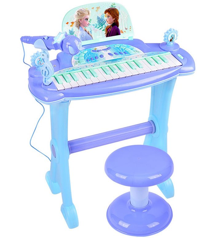 Frozen Electronic Musical Piano With Microphone